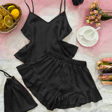 SOOYEH-NS Plus Size Camisole Set Black 001