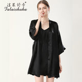 SOOYEH-NS Nightgown&Robe Set Black 004