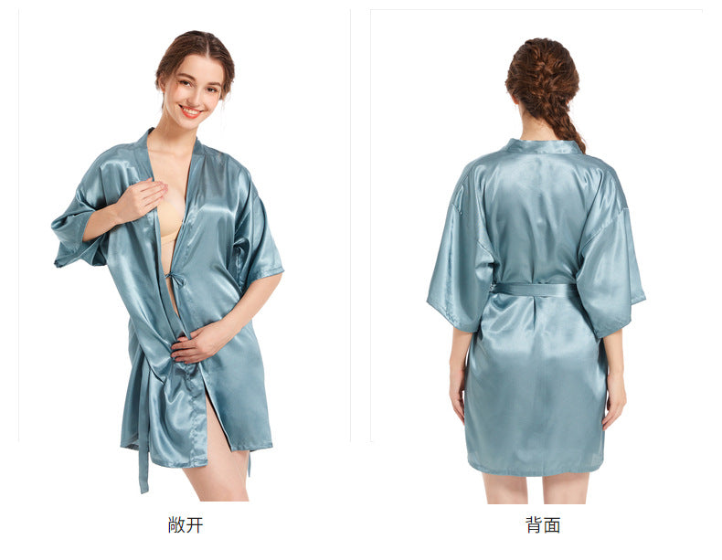 SOOYEH-NS Womens Robe GrayishGreen 001