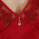 SOOYEH-NS Womens Robe Red 006