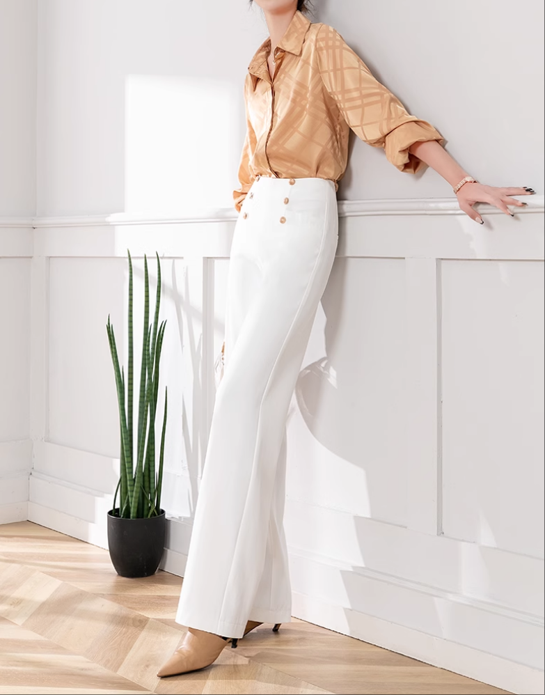 SOOYEH-NS Womens Pants White 003