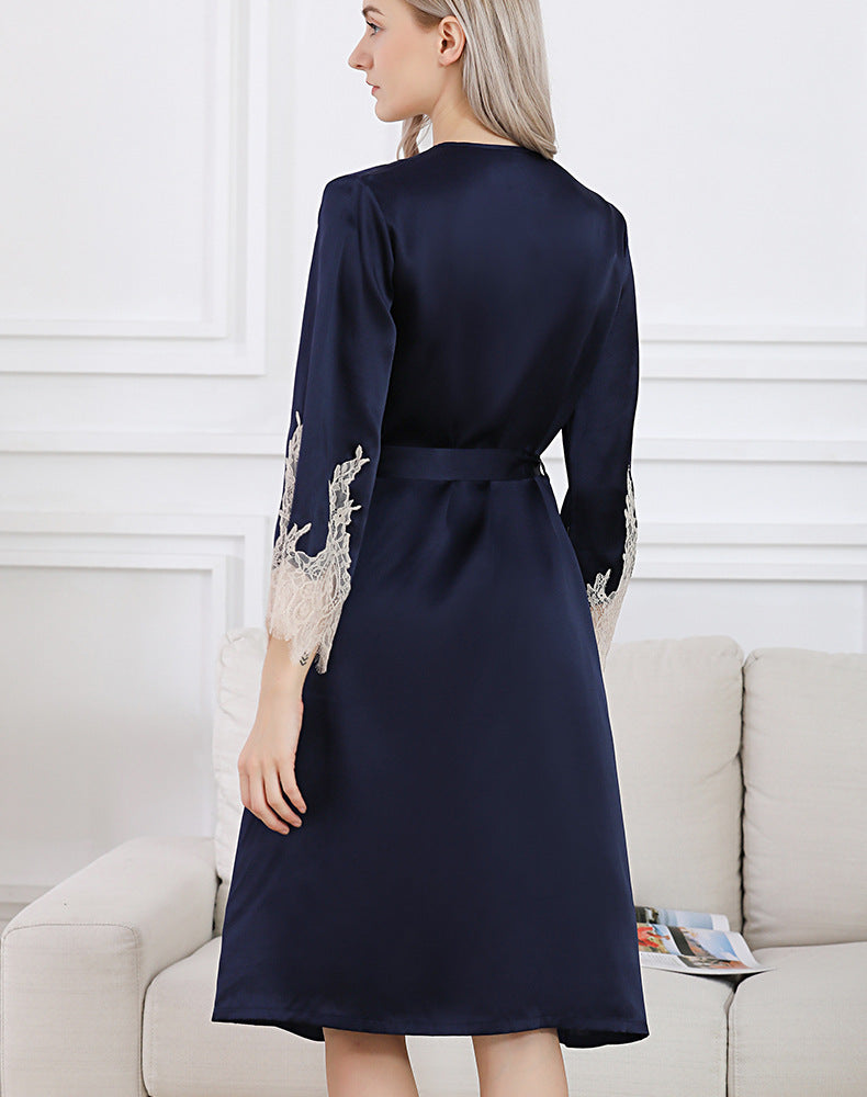 SOOYEH-NS Womens Robe DarkBlue 003