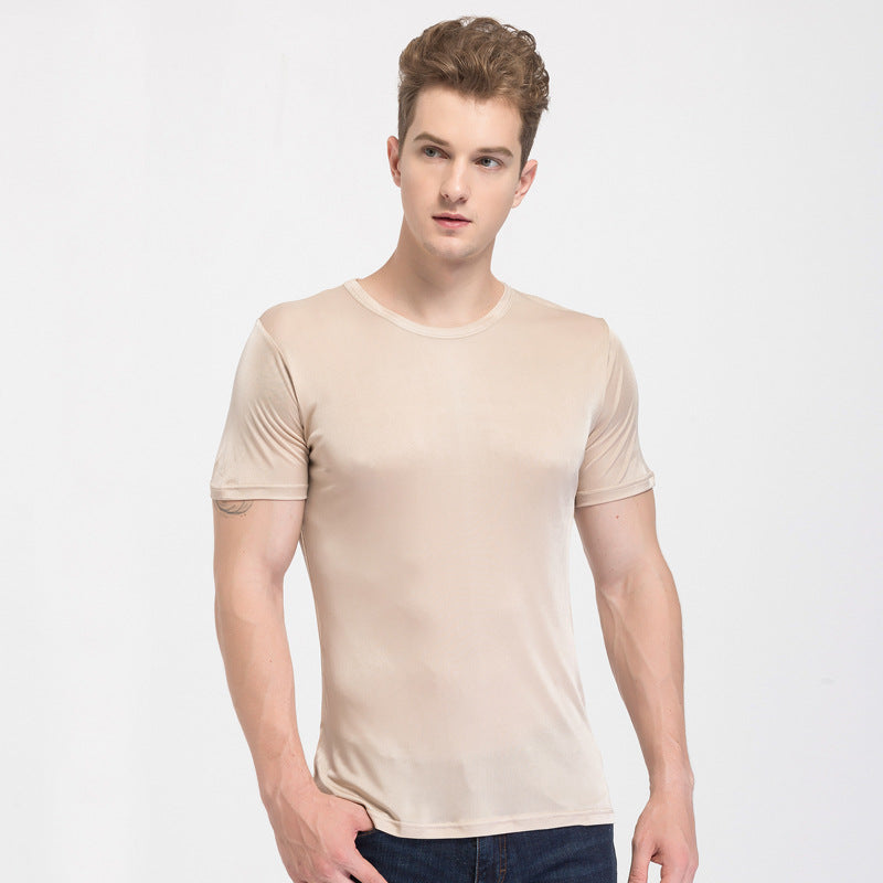 SOOYEH-NS Mens T-Shirt Beige 001