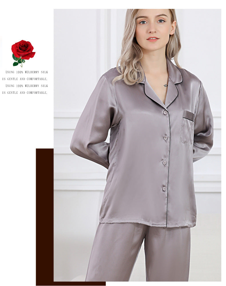Wholesale Charmeuse Binding Trim Pajamas Set 2Pcs