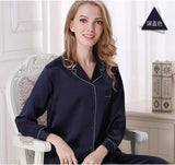 Wholesale Charmeuse Binding Trim Pajamas Set 2Pcs