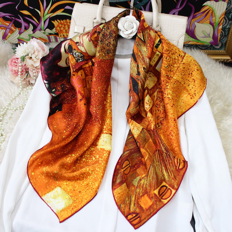 Wholesale Charmeuse Printed Rectangle Scarf / Shawl 175x105cm