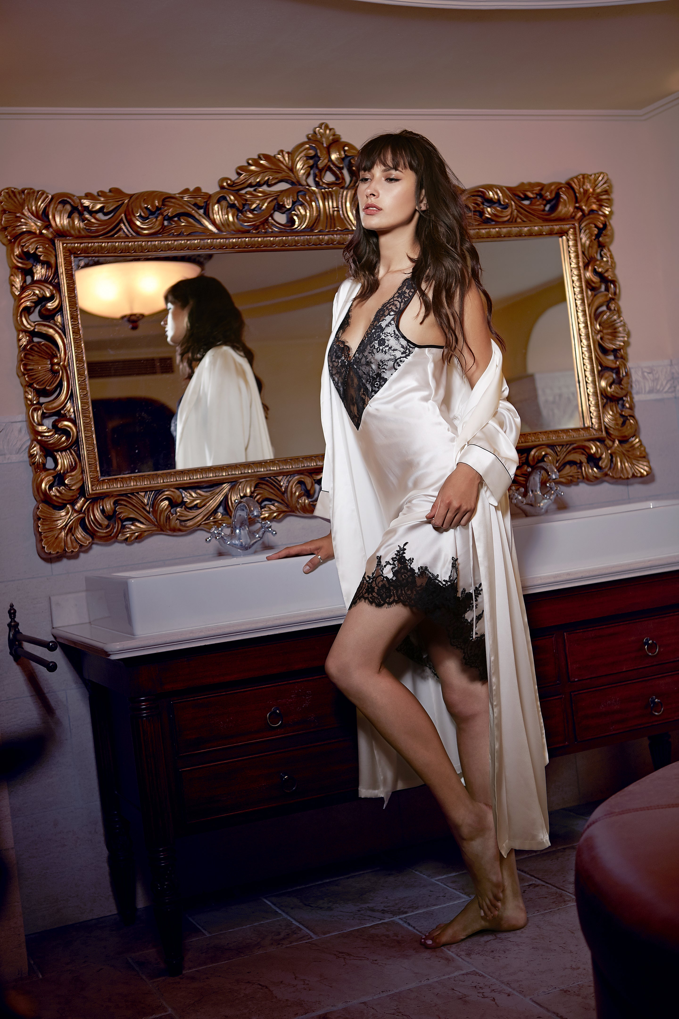 SOOYEH-NS Womens Robe White 002