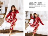 SOOYEH-NS Womens Pajamas DarkRed 001