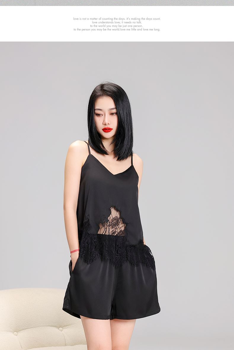 Wholesale Charmeuse Lace Camisole Set