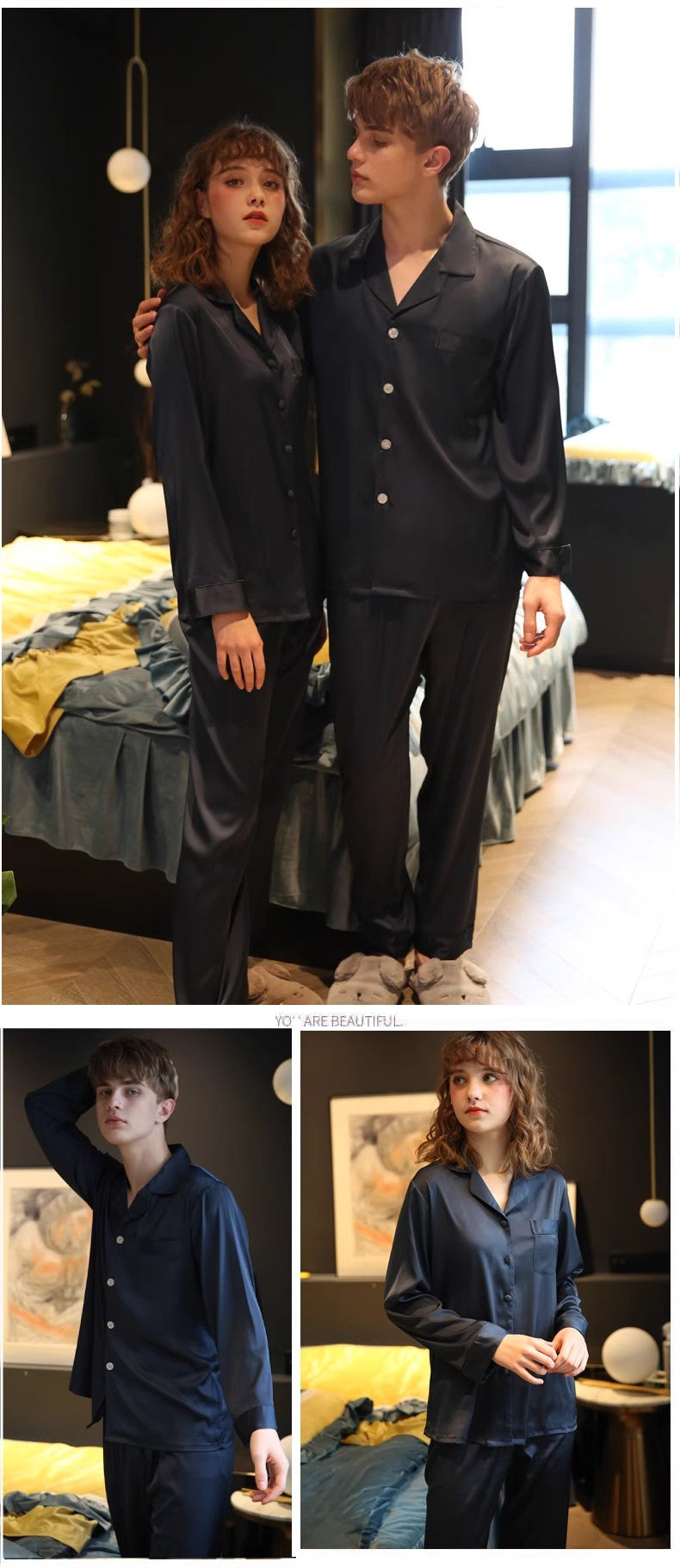 SOOYEH-NS Plus Size Pajamas Black 002