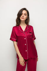 SOOYEH-NS Womens Pajamas DarkRed 002