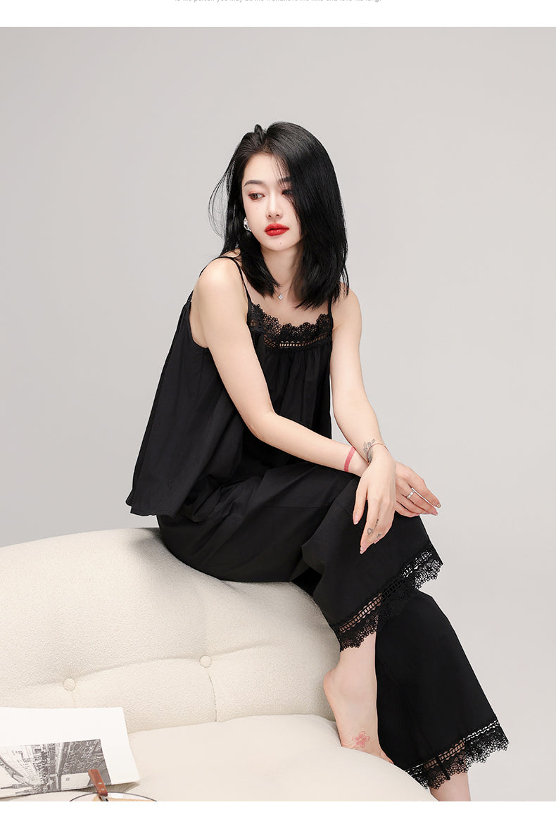 SOOYEH-NS Camisole Set Black 003