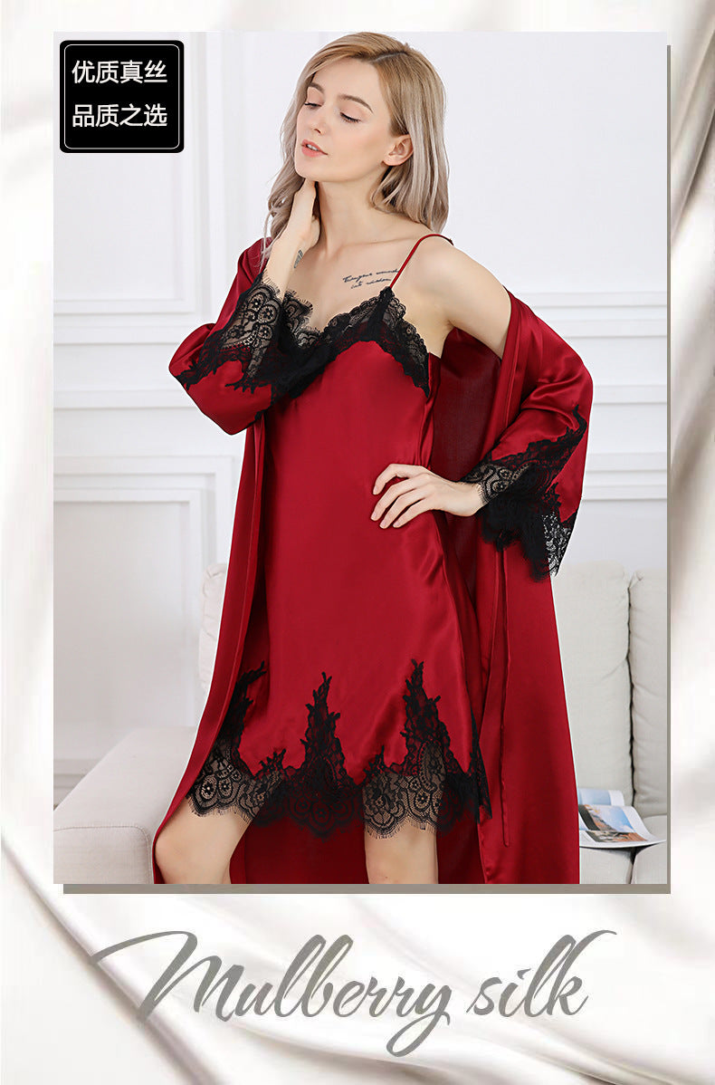 SOOYEH-NS Womens Robe DarkRed 002