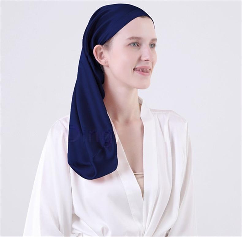 Wholesale Charmeuse Elegant Long Sleep Cap