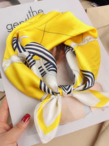 Wholesale Charmeuse Printed Designer Square Scarf 53x53cm/21