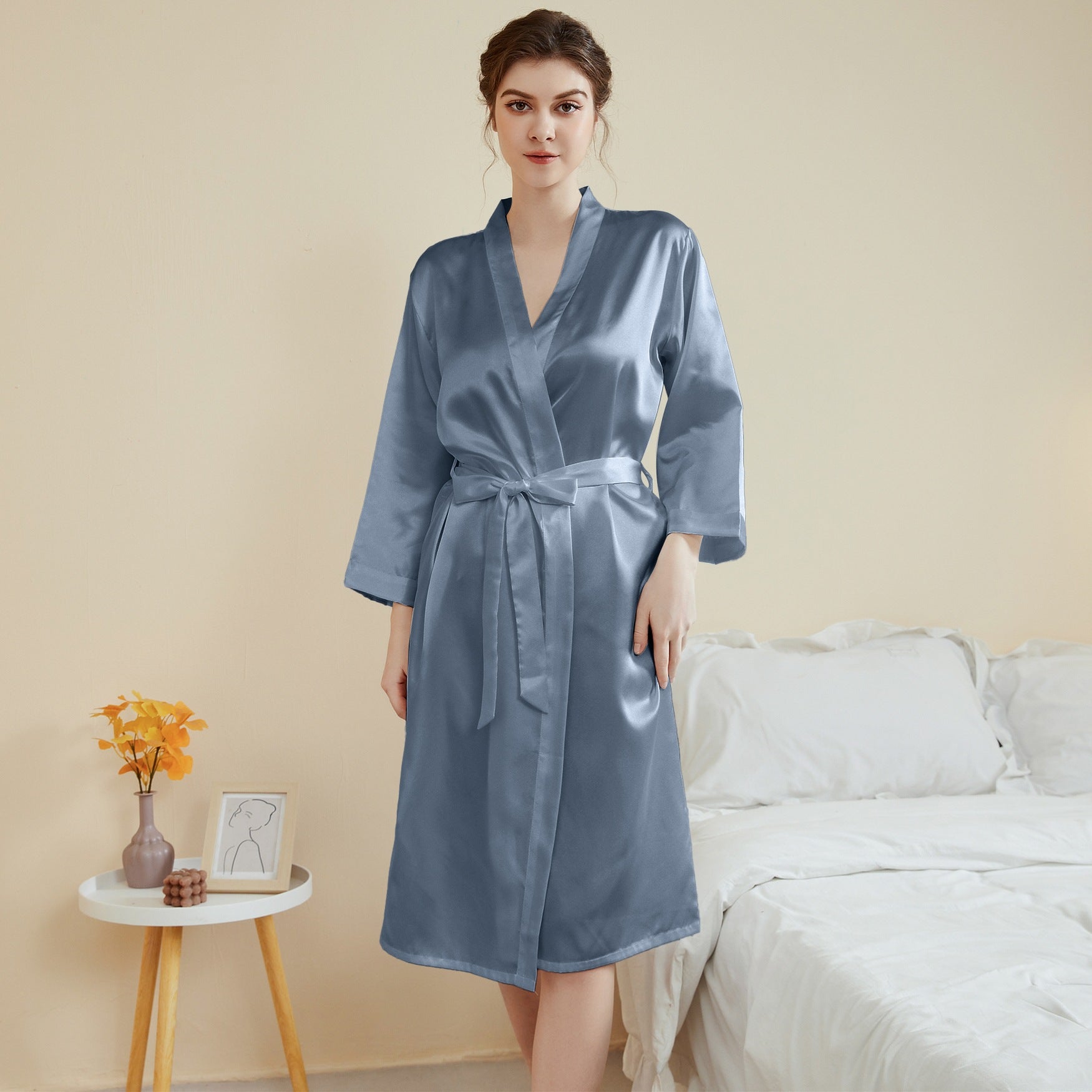 SOOYEH-NS Womens Robe GrayishBlue 002
