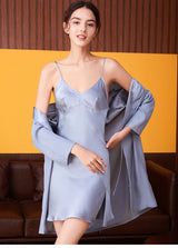 SOOYEH-NS Nightgown&Robe Set Blue 001