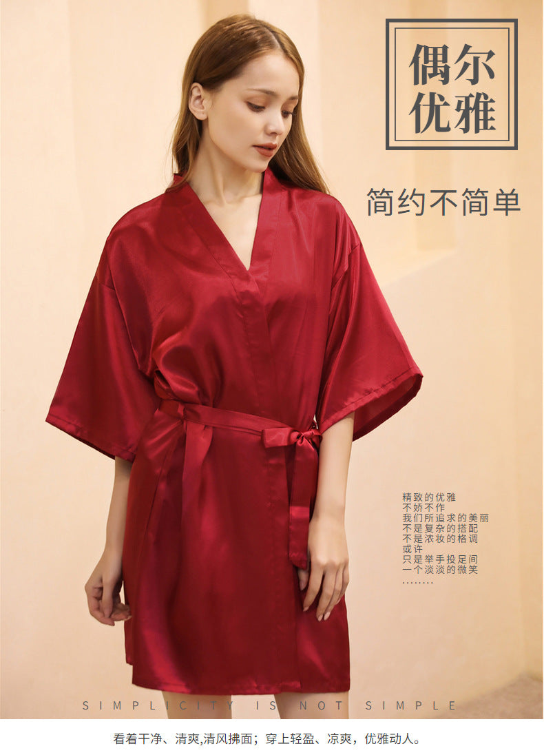 SOOYEH-NS Womens Robe Wine 001