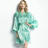SOOYEH-NS Plus Size Womens Robe LightGreen 001