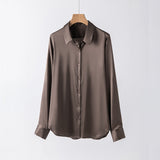 SOOYEH-NS Womens Shirt Brown 001