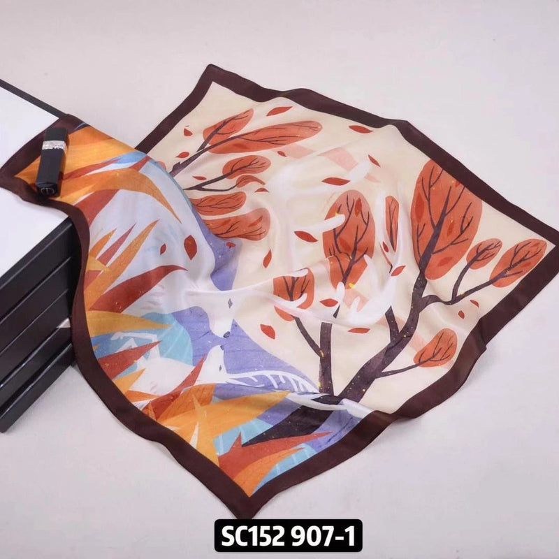 Wholesale Charmeuse Printed Square Scarf 53x53cm