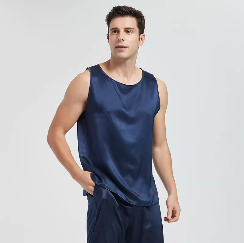 Wholesale Charmeuse Casual Round Neck Tank Top
