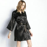 SOOYEH-NS Plus Size Womens Robe Black 002