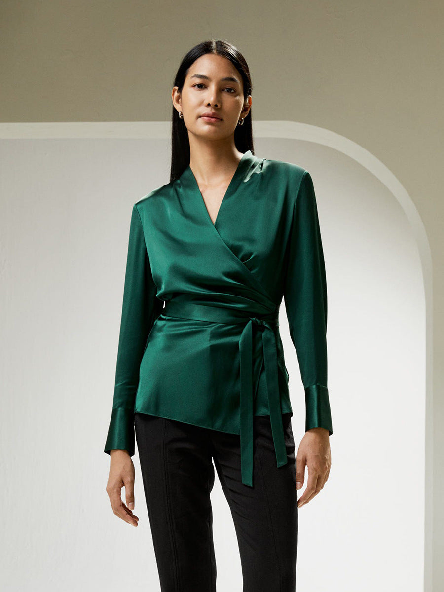 SOOYEH-NS Womens Shirt DarkGreen 002