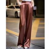 SOOYEH-NS Womens Pants Brown 001