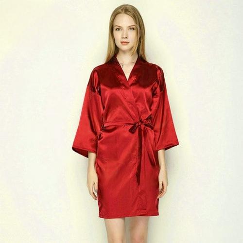 SOOYEH-NS Plus Size Womens Robe Wine 001