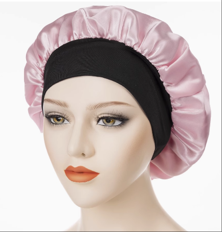 Wholesale Women's Satin Casual Bonnet with Long Ribbons (Two-tone and Double-sided)