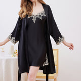 SOOYEH-NS Nightgown&Robe Set Black 003