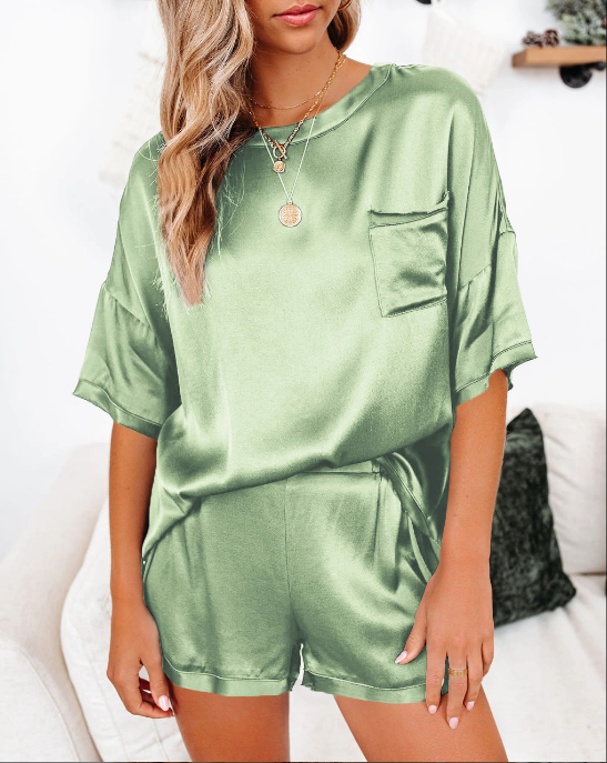 Wholesale Charmeuse Casual Womens Sleep Tee (Shorts not included)