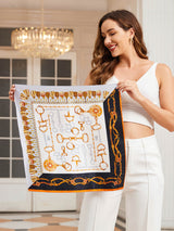 Wholesale Charmeuse Printed Designer Square Scarf 53x53cm/21