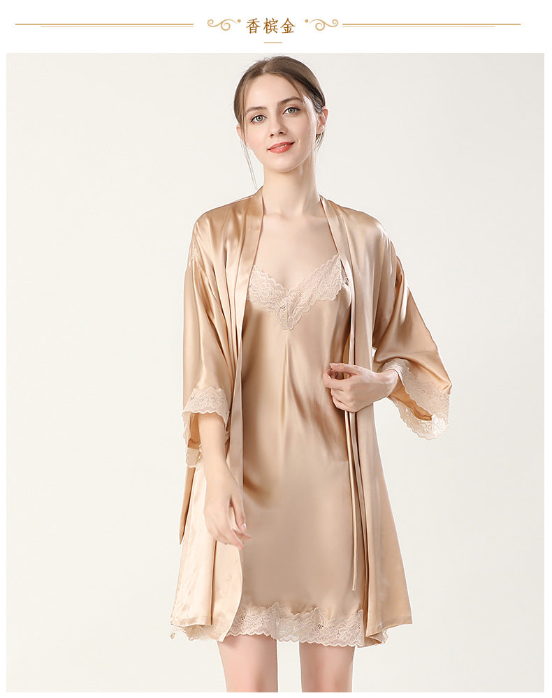 SOOYEH-NS Womens Robe Champagne 002