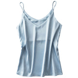 [Light Blue] Charmeuse Straps Camisole