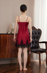 SOOYEH-NS Nightgown&Robe Set DarkRed 004