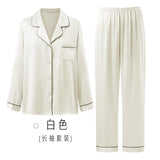 [White] SilkSilky-NS Womens Pajamas 003