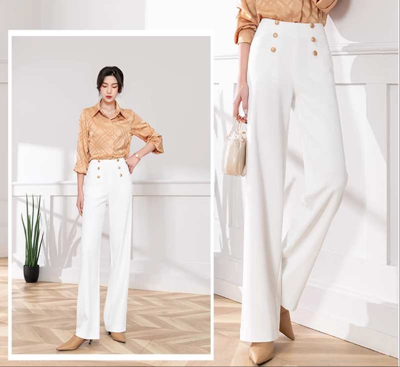 SOOYEH-NS Womens Pants White 002