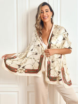 Wholesale Charmeuse Printed Rectangular Long Shawl Scarf 170x53cm