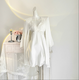 SOOYEH-NS Nightgown&Robe Set White 001