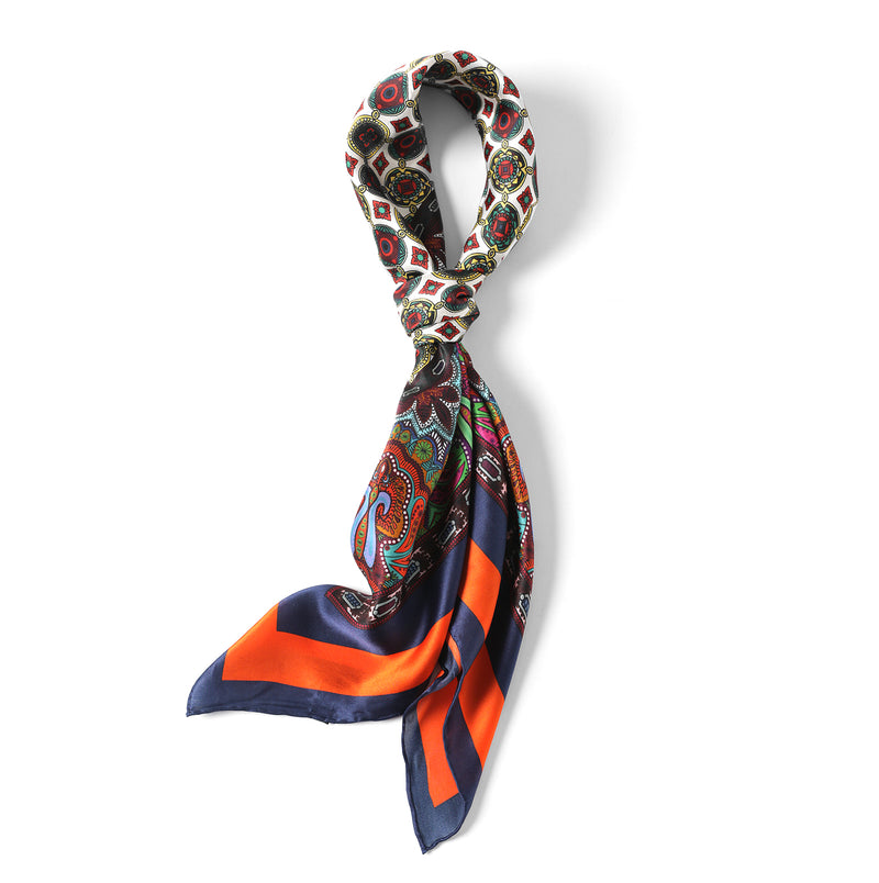 Wholesale Charmeuse Bohemian Square Scarf / Shawl 86x86cm