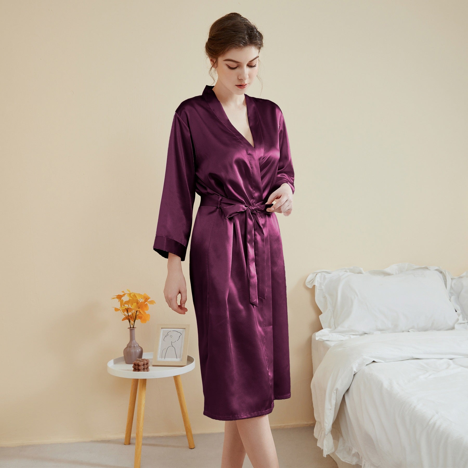 SOOYEH-NS Womens Robe Violet 001