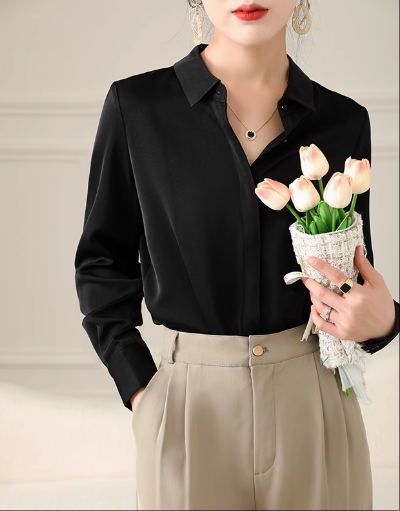 Wholesale Satin Fashionable Suit Carrot Pants
