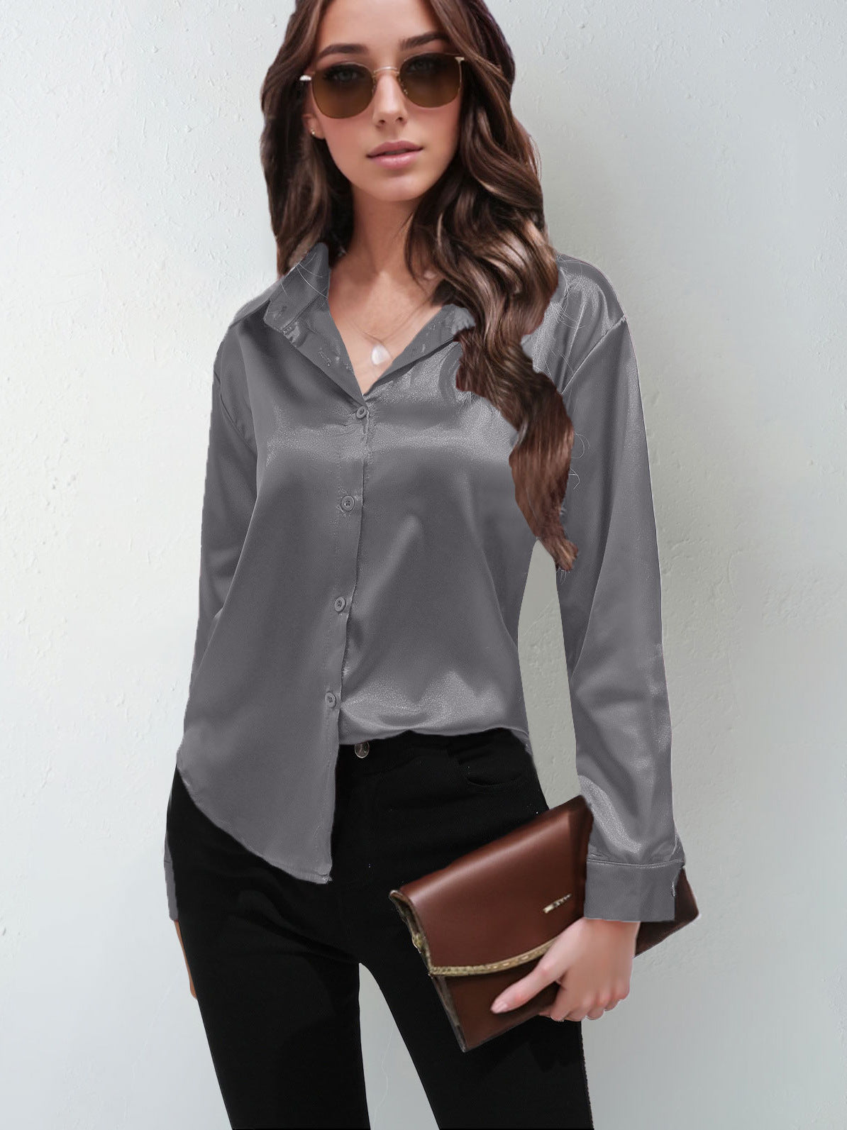 SOOYEH-NS Womens Shirt LightGray 001