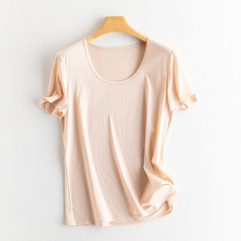 SOOYEH-NS Womens T-Shirt Beige 001