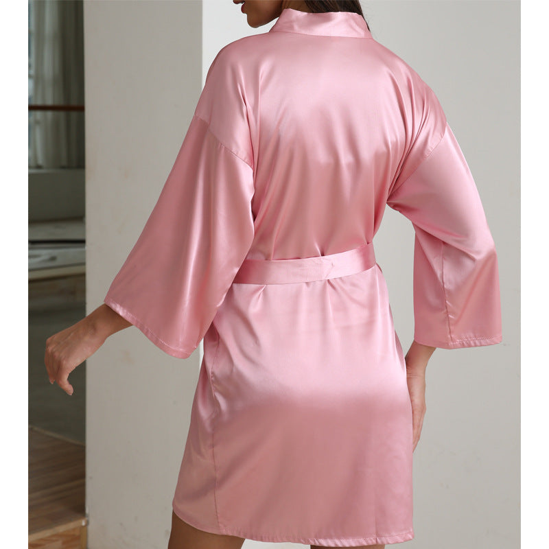 SOOYEH-NS Plus Size Womens Robe Pink 001