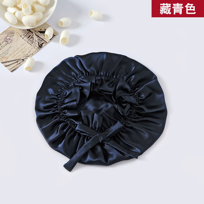 Wholesale Charmeuse Double Layer Sleeping Caps w/ Ribbon