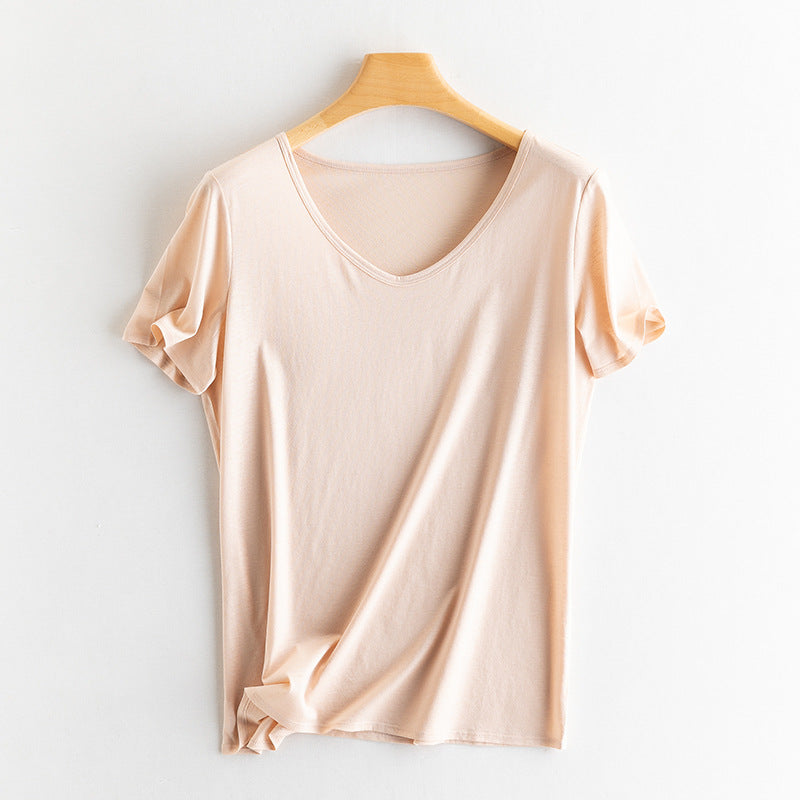SOOYEH-NS Womens T-Shirt Beige 001