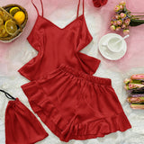 SOOYEH-NS Plus Size Camisole Set Wine 001